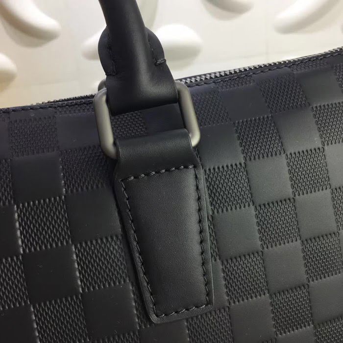 路易威登LV頂級原單 N41151 手提肩背公事包 Damier Infini牛皮 槍色五金 YDH1456